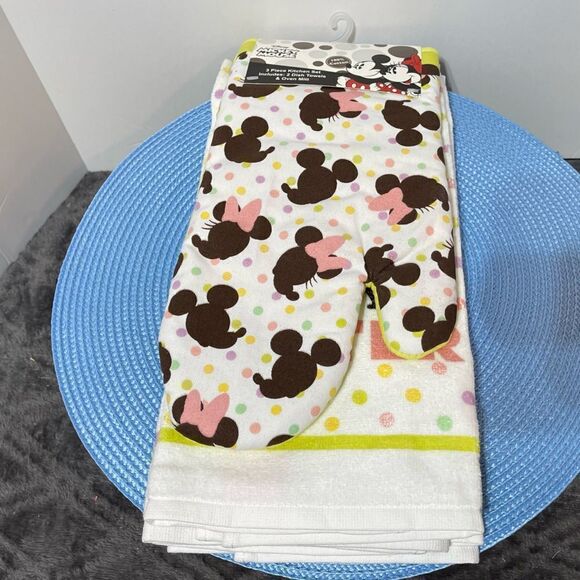 Disney Mickey and Minnie Mouse Easter Kitchen Set of 3 NWT - Picture 1 of 6